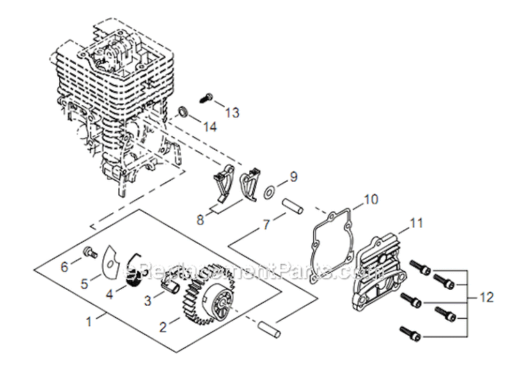 Page E Diagram and Parts List for M254 T12912001001 - T12912999999 Shindaiwa Trimmer