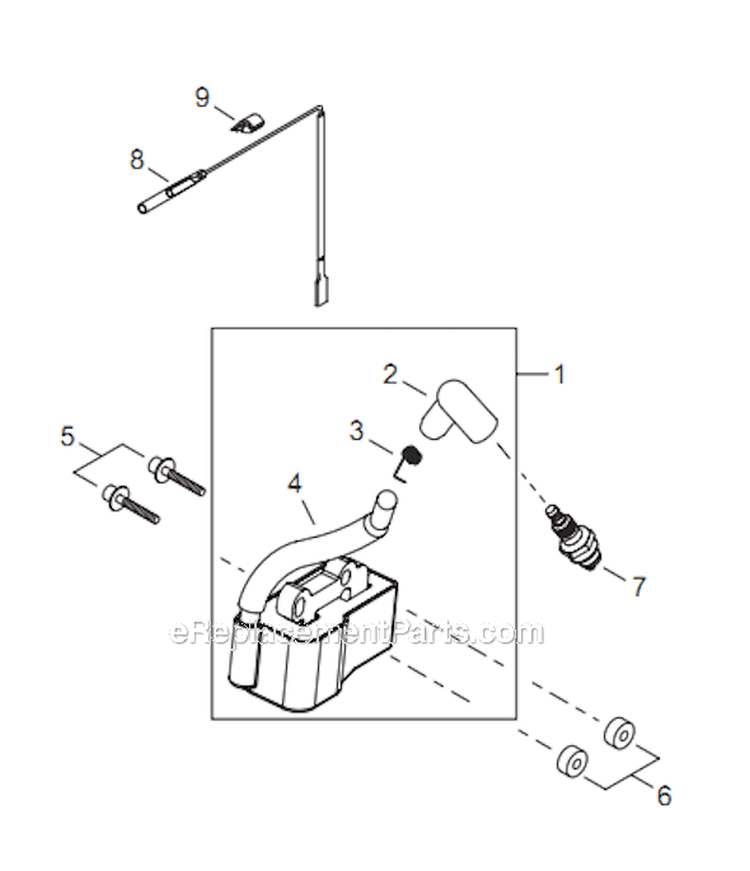 Page F Diagram and Parts List for M254 T12912001001 - T12912999999 Shindaiwa Trimmer