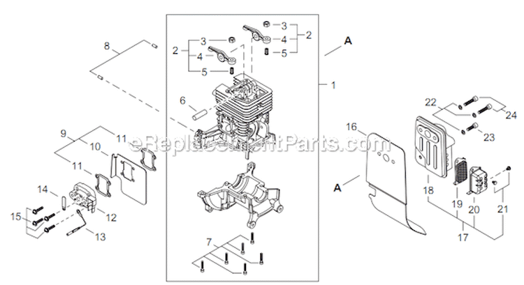 Page A Diagram and Parts List for M254 T13011001001 - T13011999999 Shindaiwa Trimmer
