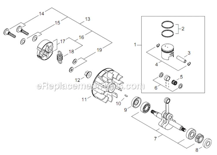 Page C Diagram and Parts List for M254 T13011001001 - T13011999999 Shindaiwa Trimmer