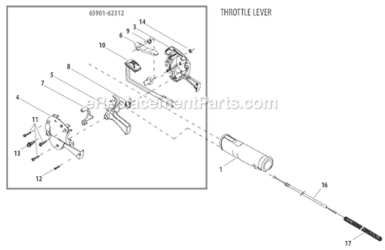 Page I Diagram and Parts List for M2500  Shindaiwa Trimmer