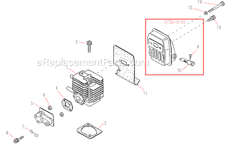 Page A Diagram and Parts List for P230  Shindaiwa Pole Saw