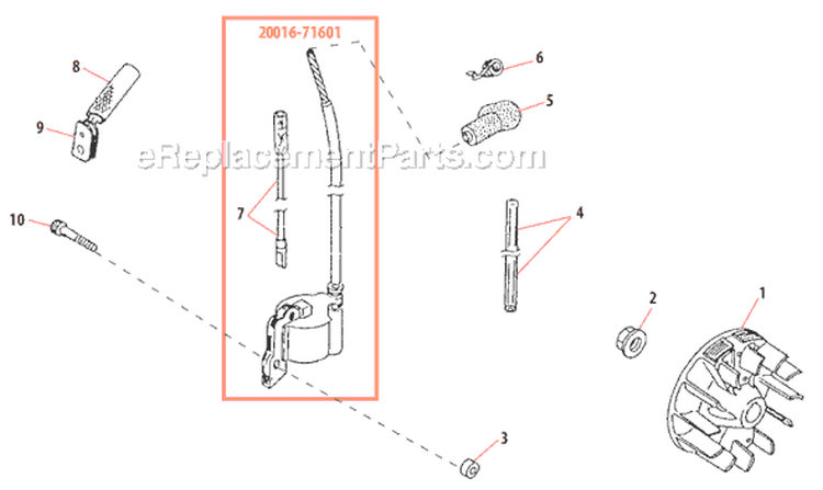 Page C Diagram and Parts List for P231  Shindaiwa Pole Saw