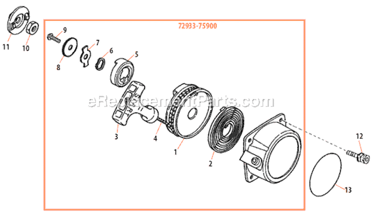 Page D Diagram and Parts List for P231  Shindaiwa Pole Saw