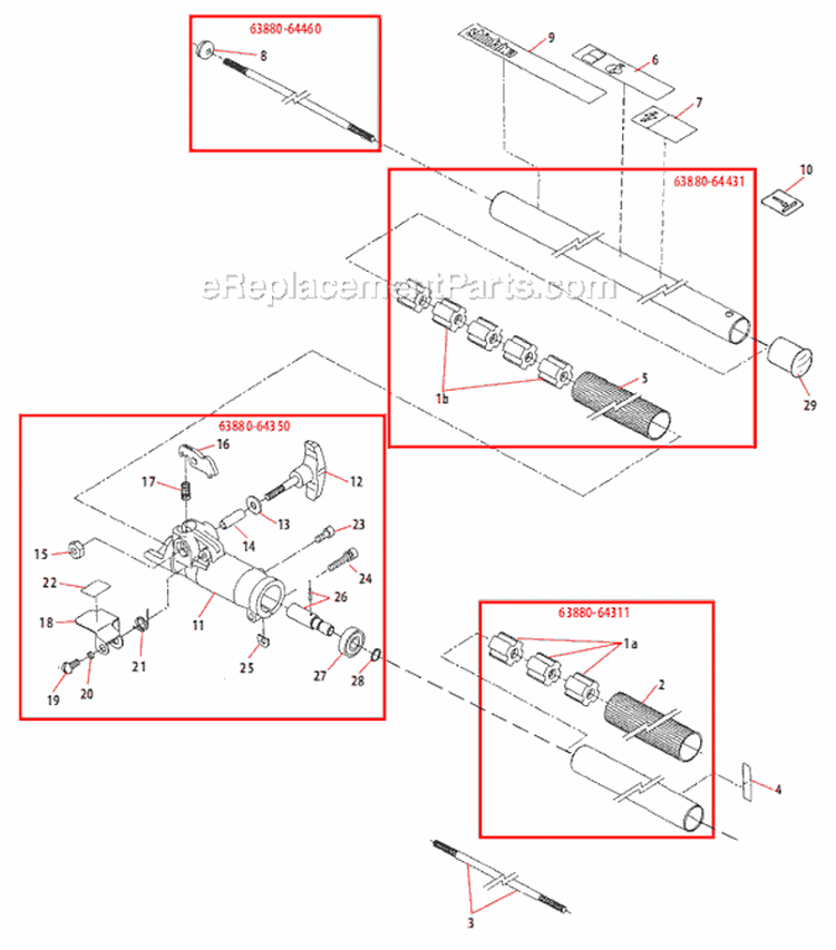 Page I Diagram and Parts List for P231  Shindaiwa Pole Saw