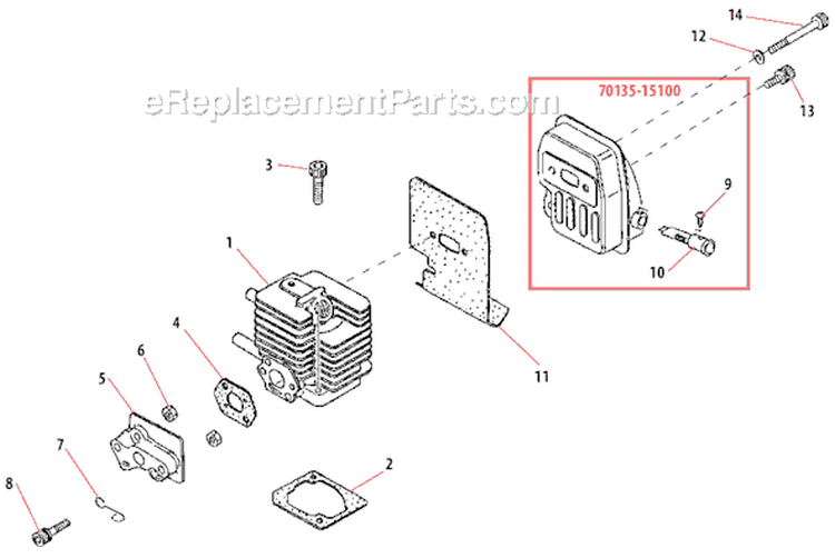 Page A Diagram and Parts List for PB230  Shindaiwa Power Broom