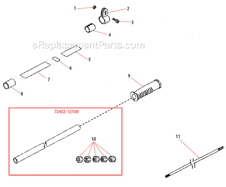 Page J Diagram and Parts List for PB230  Shindaiwa Power Broom