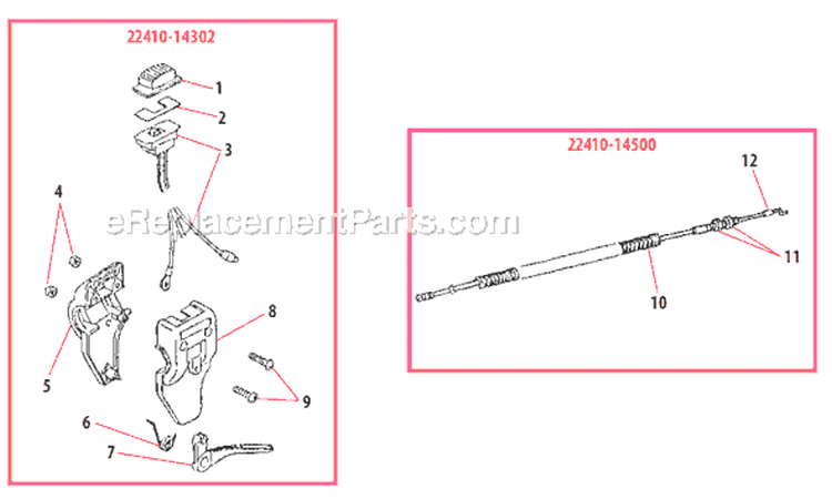 Page K Diagram and Parts List for PB230  Shindaiwa Power Broom