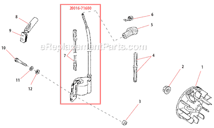 Page E Diagram and Parts List for PB230  Shindaiwa Power Broom