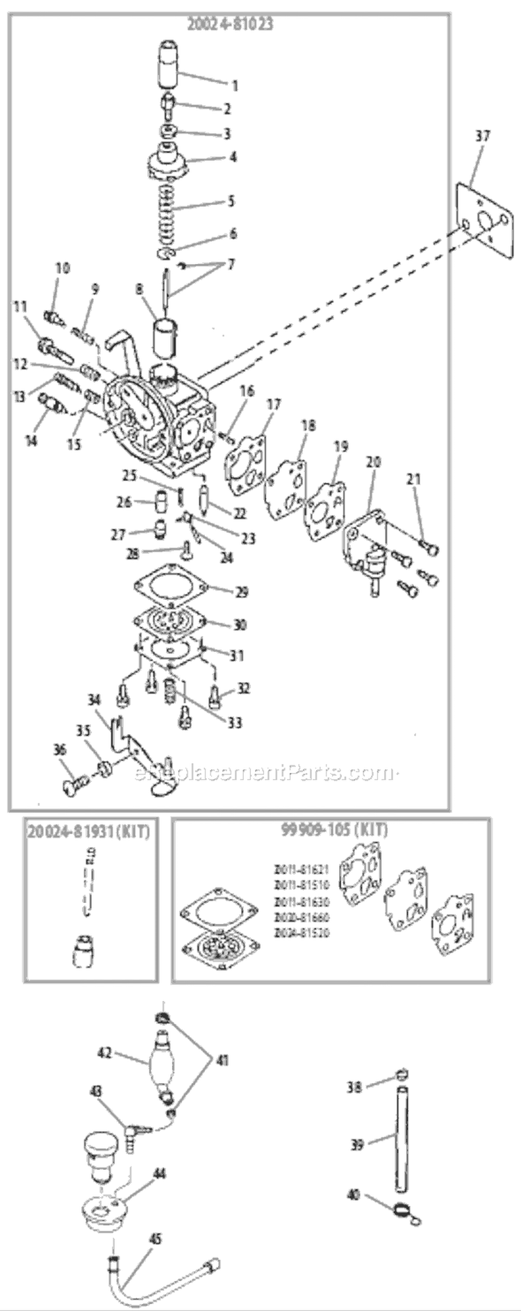 Page N Diagram and Parts List for PB270  Shindaiwa Power Broom