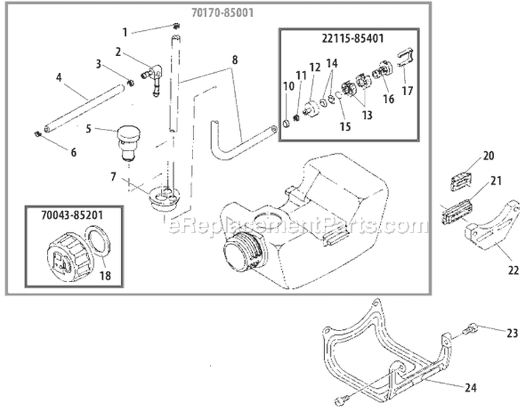 Page F Diagram and Parts List for PB270  Shindaiwa Power Broom