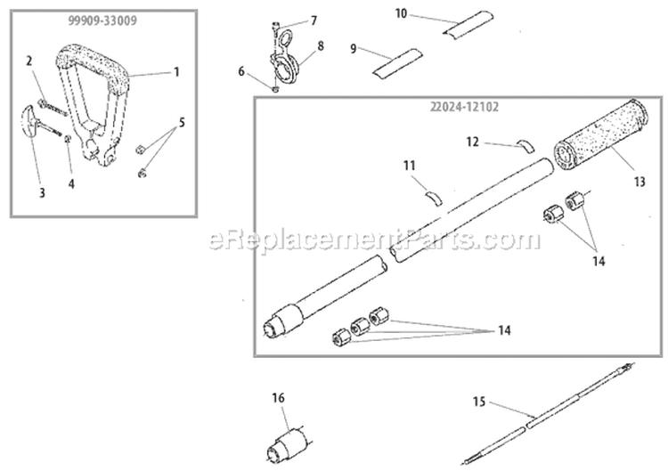 Page G Diagram and Parts List for PB270  Shindaiwa Power Broom