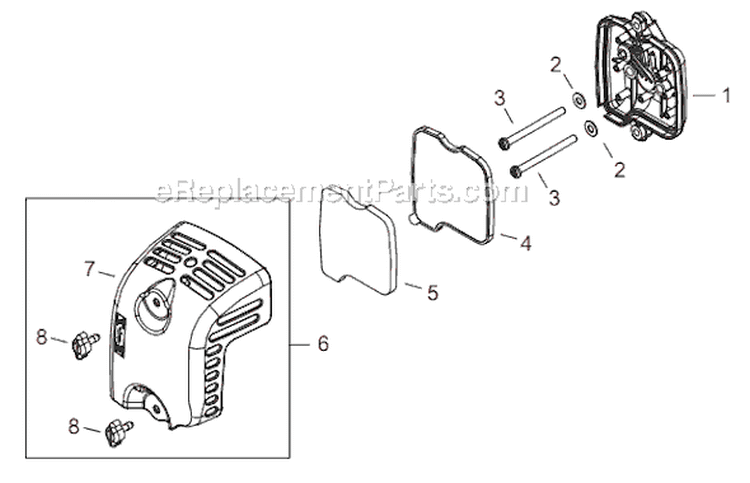 Page K Diagram and Parts List for PB3410  Shindaiwa Power Broom