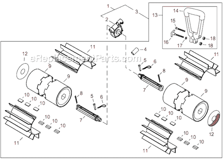 Page O Diagram and Parts List for PB3410  Shindaiwa Power Broom
