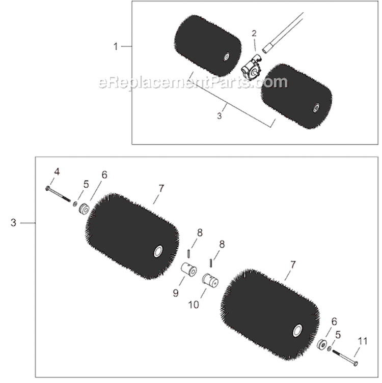 Page Q Diagram and Parts List for PB3410  Shindaiwa Power Broom