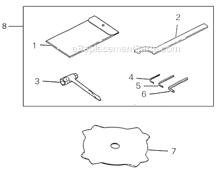 Page L Diagram and Parts List for R40F-T  Shindaiwa Brush Cutter