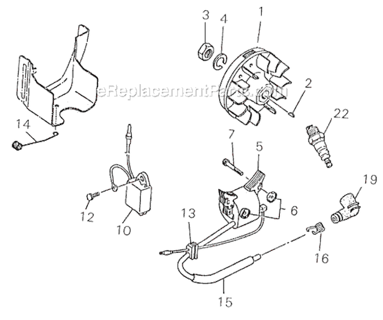 Page D Diagram and Parts List for R40F-T  Shindaiwa Brush Cutter