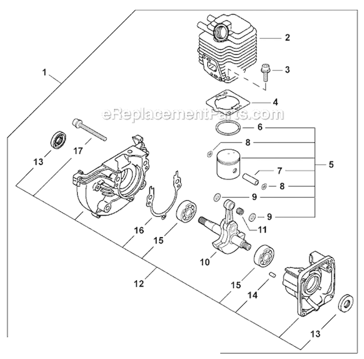 Page A Diagram and Parts List for SV212 P02611001001-P02611999999 Shindaiwa Leaf Blower / Vacuum