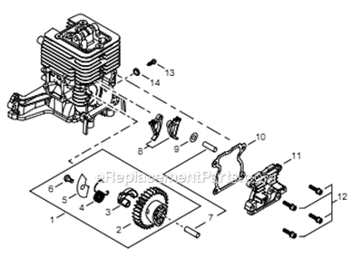 Page G Diagram and Parts List for PS344 T15411001001 - T15411999999 Shindaiwa Power Broom