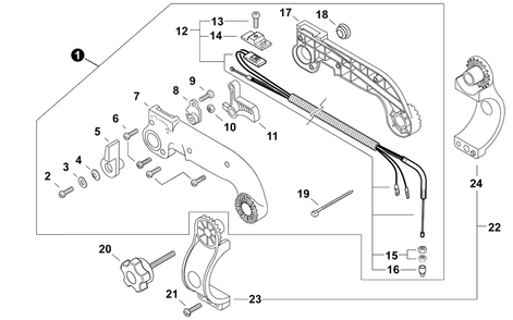 Throtle Control Diagram and Parts List for EB633RT P54213001001 - P54213999999 Shindaiwa Leaf Blower / Vacuum