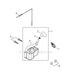 Page F Diagram and Parts List for PS344 T15312001001 - T15312999999 Shindaiwa Power Broom