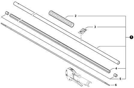 Part Location Diagram of C050002860 Shindaiwa Main Pipe Assy