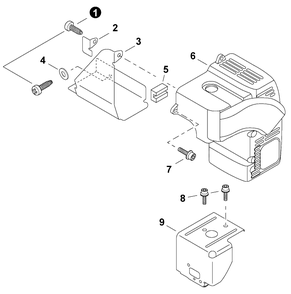 Engine Cover Diagram and Parts List for EB633RT P54213001001 - P54213999999 Shindaiwa Leaf Blower / Vacuum