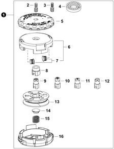 Trimmer Head - Speed-Feed(R) 500 Diagram and Parts List for 78890-21050 99922205841 Shindaiwa Trimmer