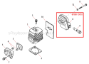 Part Location Diagram of A130001150 Shindaiwa Cylinder