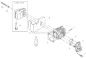 Cylinder, Muffler Diagram and Parts List for 22DH  Shindaiwa Hedge Trimmer