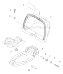 Front Handle Diagram and Parts List for 22DH  Shindaiwa Hedge Trimmer
