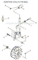 Part Location Diagram of CJ8 Shindaiwa Spark Plug Champion Cj8