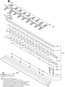 Cutters Diagram and Parts List for 9001051 99922238095 Shindaiwa Trimmer