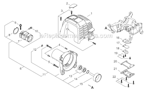 Page B Diagram and Parts List for PS344 T15312001001 - T15312999999 Shindaiwa Power Broom