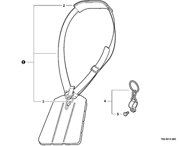 Shoulder Harness Diagram and Parts List for BCK-12 T14712001001 - T14712999999 Shindaiwa Trimmer