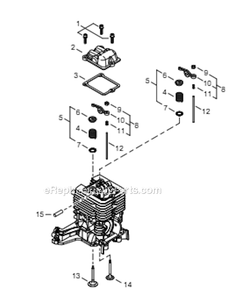 Page D Diagram and Parts List for PS344 T15411001001 - T15411999999 Shindaiwa Power Broom
