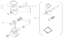 Piston, Crankshaft Diagram and Parts List for 300  Shindaiwa Chainsaw