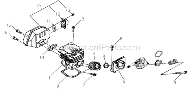 Part Location Diagram of A313001490 Shindaiwa Tail Plate