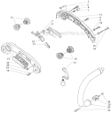 Handle Diagram and Parts List for 357  Shindaiwa Chainsaw