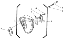 Muffler Diagram and Parts List for 357  Shindaiwa Chainsaw