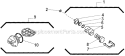 Fuel Cap Diagram and Parts List for 357  Shindaiwa Chainsaw