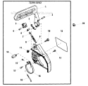 Part Location Diagram of P021032100 Shindaiwa Brake Assembly/Clutch Cover