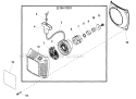 Starter Diagram and Parts List for 360  Shindaiwa Chainsaw