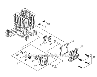 Page E Diagram and Parts List for PS344 T15312001001 - T15312999999 Shindaiwa Power Broom