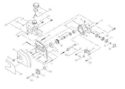 Gear Case / Oil Tank Diagram and Parts List for 78702 99922201089 Shindaiwa Trimmer