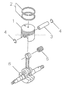 Part Location Diagram of V608000050 Shindaiwa Piston Pin