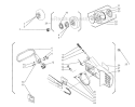 Chain and Clutch Diagram and Parts List for 451  Shindaiwa Chainsaw