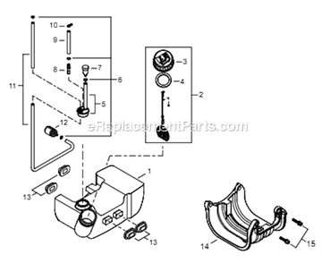 Page H Diagram and Parts List for PS344 T15411001001 - T15411999999 Shindaiwa Power Broom