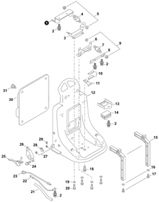 Backpack Frame Diagram and Parts List for ES800 H05120001001 - H05120999999 Shindaiwa Sprayer