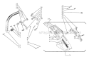 Rear Handle Diagram and Parts List for 500  Shindaiwa Chainsaw